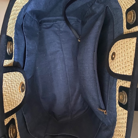 CHANEL Deauville Bag Beige Straw Calfskin Purse - Picture 10 of 10